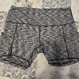 Women's Black and Gray Athletic Shorts